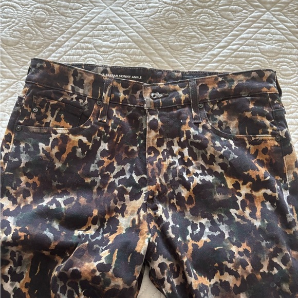 NWOT AG Adriano Goldschmied Printed Sateen Farrah Skinny Ankle Pants - 30 - Picture 3 of 7